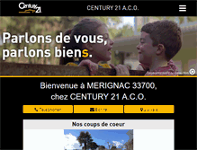 Tablet Screenshot of century21-aco-merignac.com